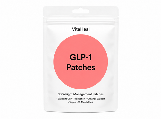 VitaHeal GLP-1 Support Patches – Botanical Weight Management Patches with Berberine, Chromium & B Vitamins – 30 Vegan Patches