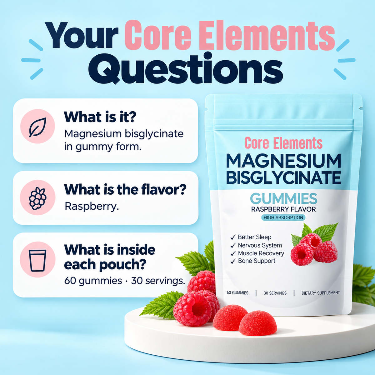 Core Elements Magnesium Bisglycinate Gummies